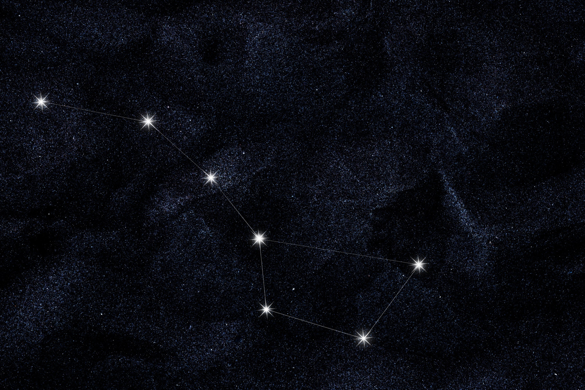 Big Dipper constellation in the night sky